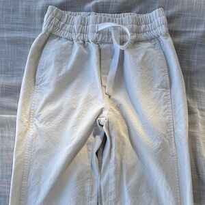 Everlane Organic Cotton Pull-On Pants – Bone – Small – Unisex Drawstring